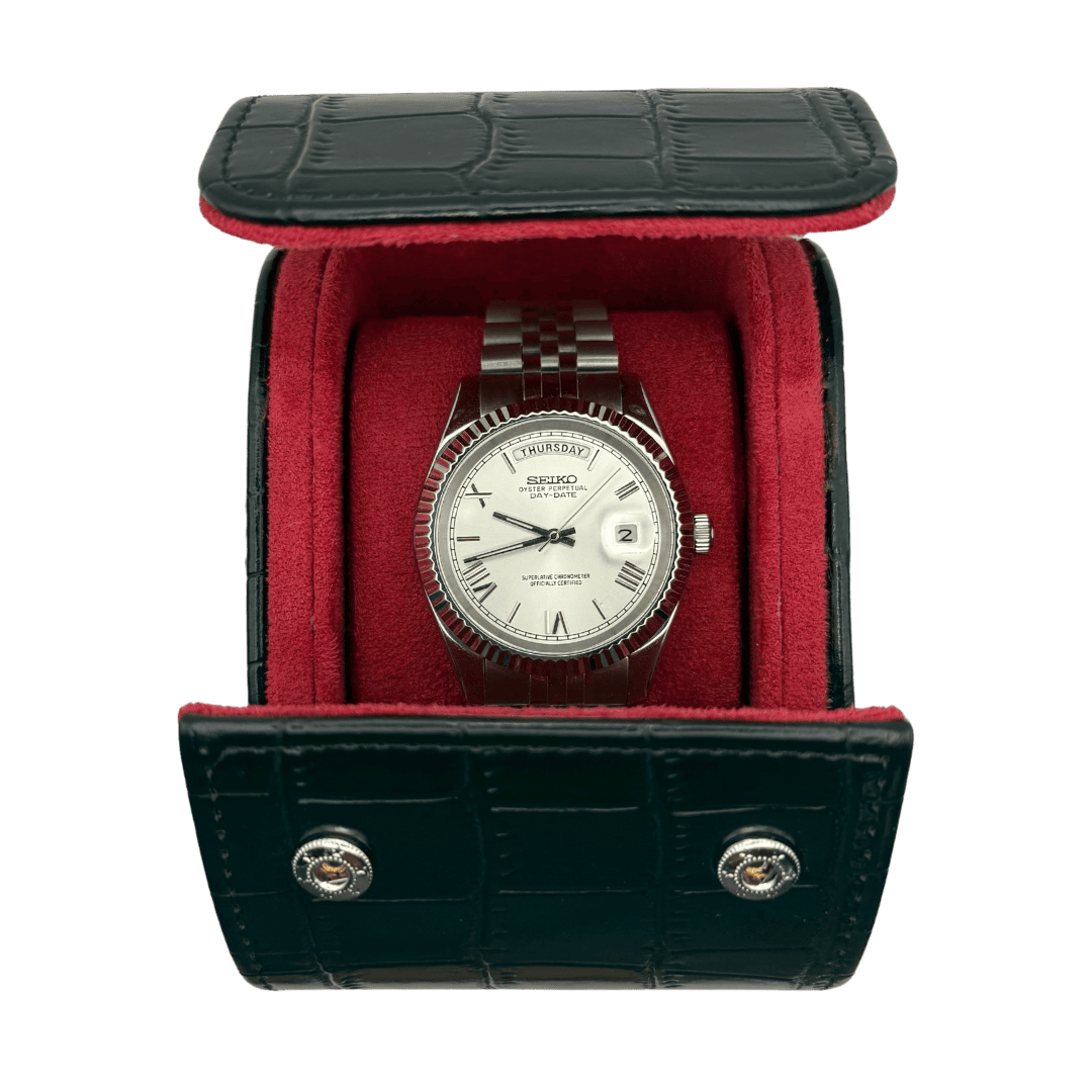Crocodile Leather Watch Roll