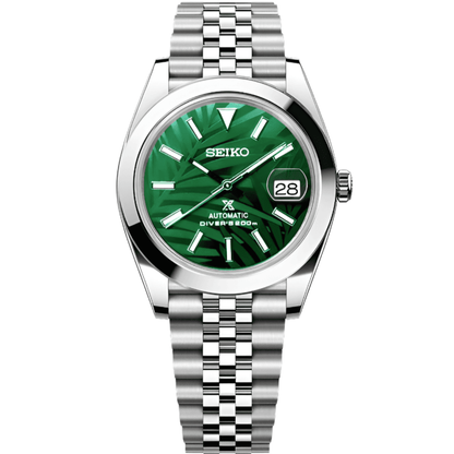 Datejust Mod - Palm Leaf Smooth Green