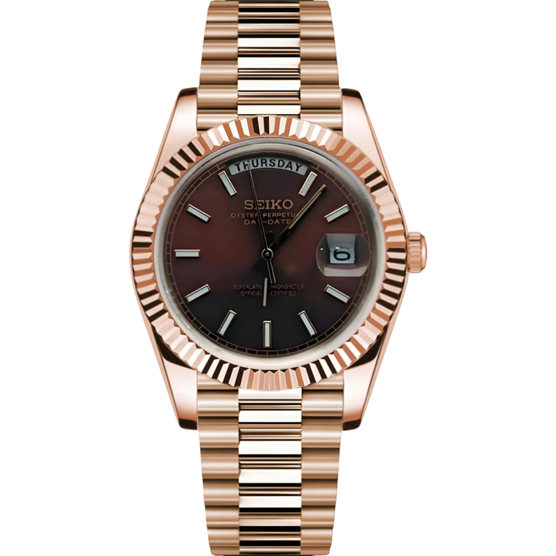 Day-Date Rose Gold Mod - Chocolate