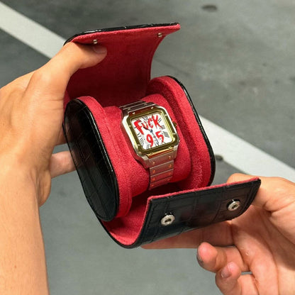 Crocodile Leather Watch Roll