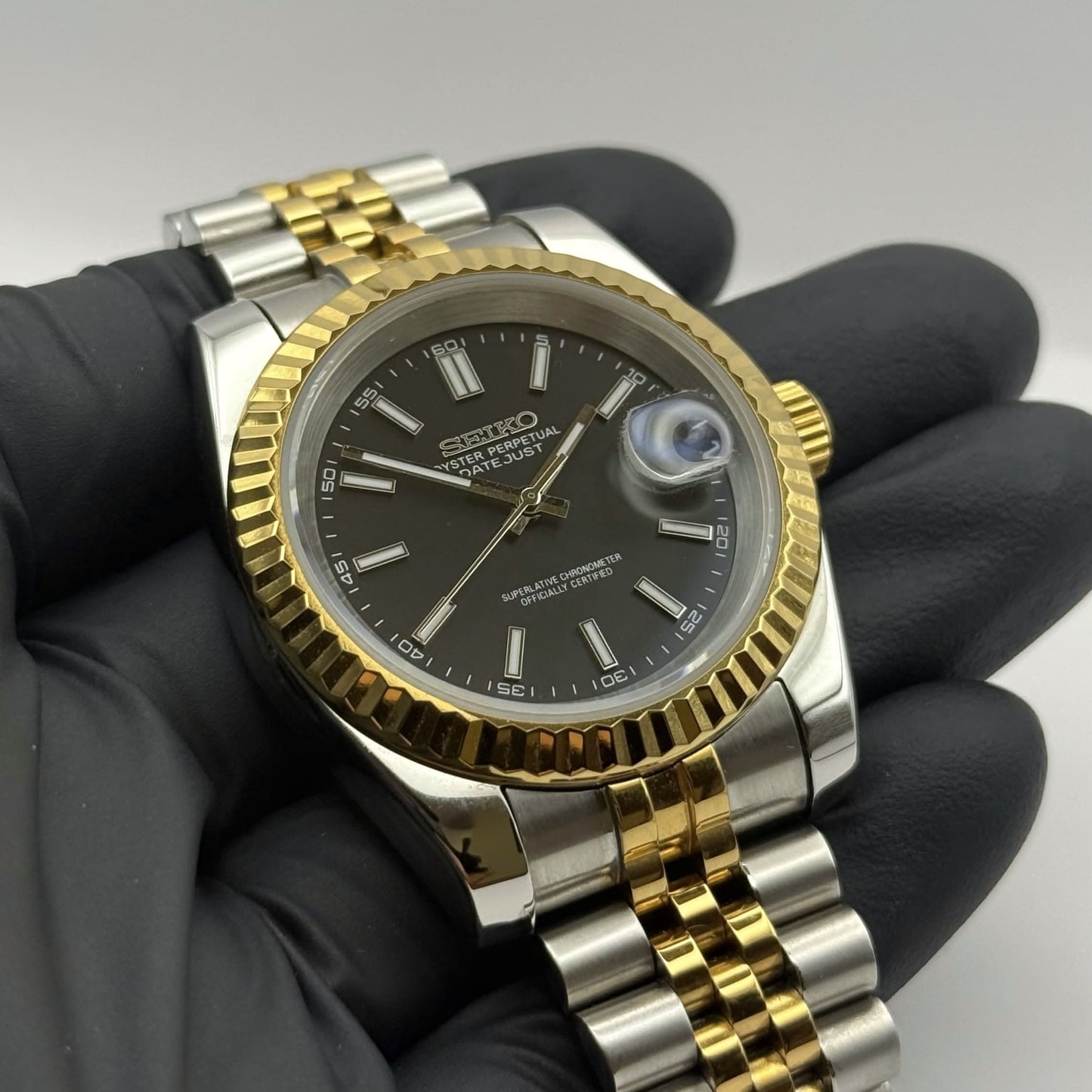 Datejust Mod - Two-Tone Black