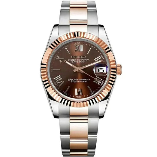 Datejust Mod - Roman Two-Tone Chocolate