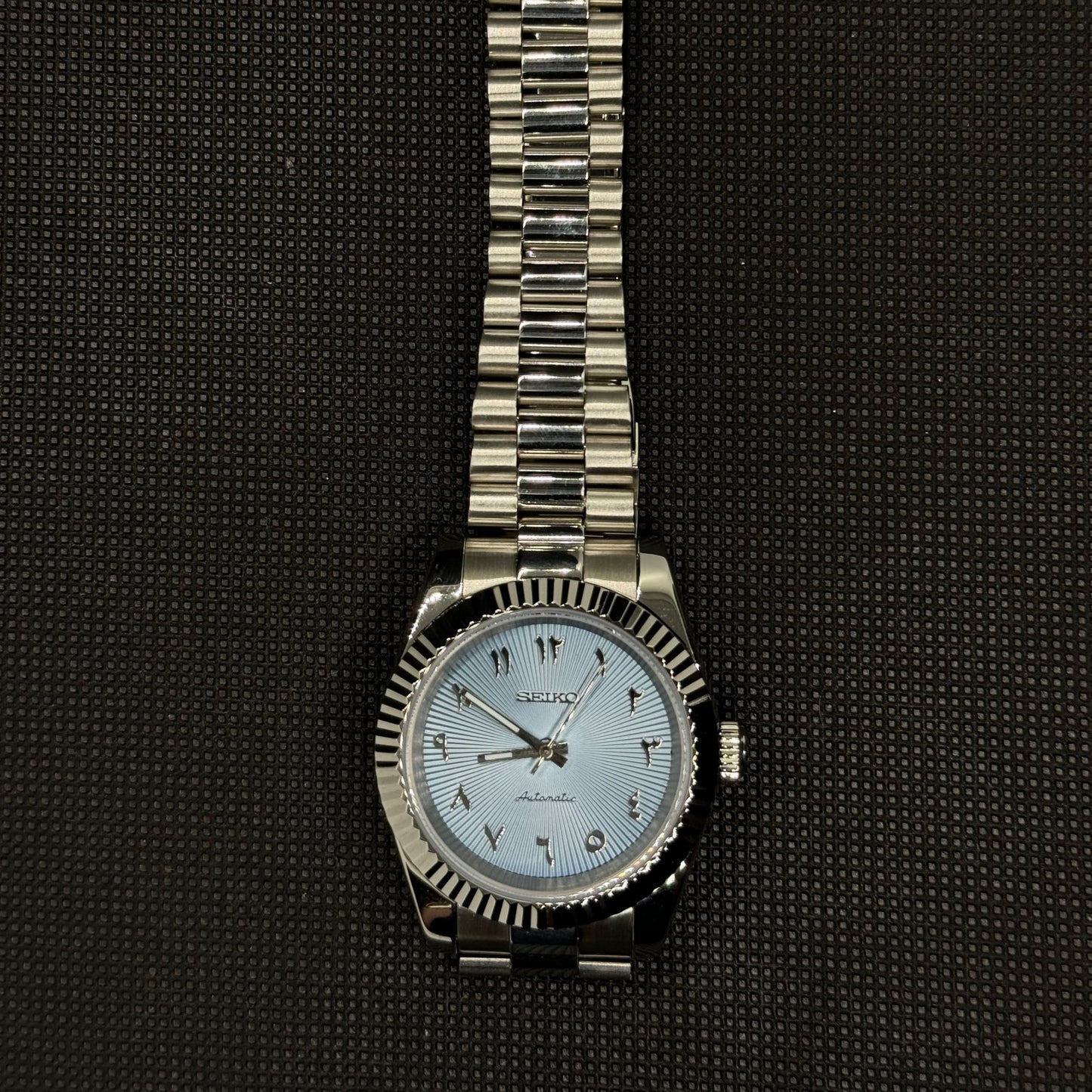 Datejust Mod - Textured Arabic Baby Blue