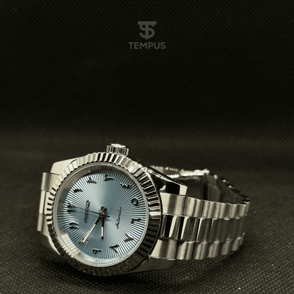 Datejust Mod - Textured Arabic Baby Blue