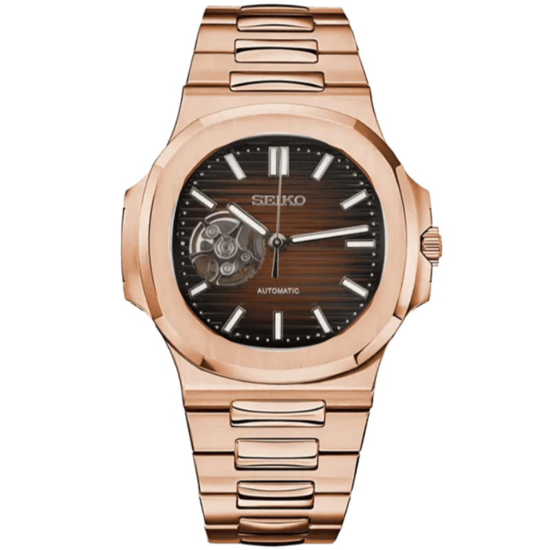 Nautilus Rose Gold Open Heart Mod - Chocolate