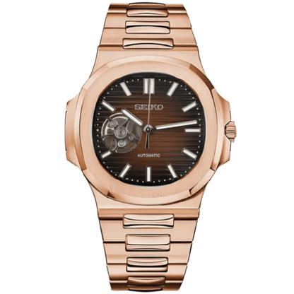 Nautilus Rose Gold Open Heart Mod - Chocolate