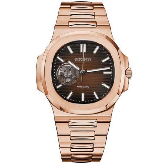 Nautilus Rose Gold Open Heart Mod - Chocolate